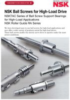 NSK Ball Screws for High Load Drive